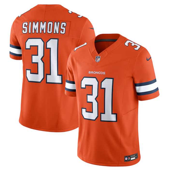 Men & Women & Youth Denver Broncos #31 Justin Simmons Orange 2023 F.U.S.E. Vapor Untouchable Stitched Jersey->detroit lions->NFL Jersey